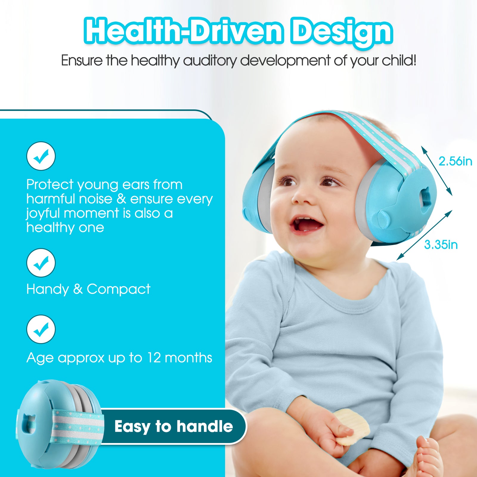 Infant Ear Muffs: Noise Cancelling Ear Muffs - Soft Padded Baby Headphones