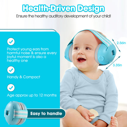 Infant Ear Muffs: Noise Cancelling Ear Muffs - Soft Padded Baby Headphones