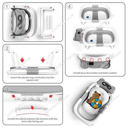 Foldable Baby Bath Basin with Temp Sensor