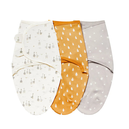 INSULAR Baby Wrap Sleeping Bags 100% Cotton Swaddle 3-Pack