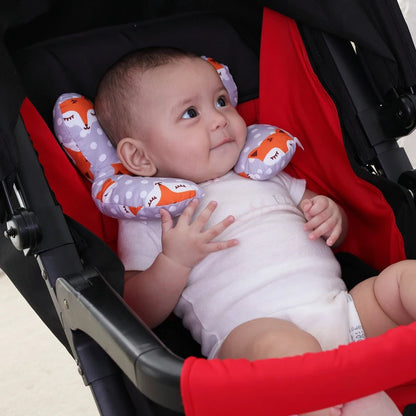 New Cartoon Children's Cotton Soft U-shaped Sleeping Pillows Baby Stroller Children's Pillow Baby Functional Stroller Pillow