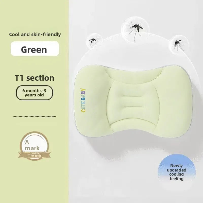 Cooling Baby & Toddler Space Pillow for Baby 6Month 1-12 Year Olds Breathable Ice Silk Summer Use Multifunctional Nursing Pillow
