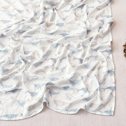 Newborn Swaddle: Bamboo Cotton Baby Blanket 120x120cm Muslin Wrap