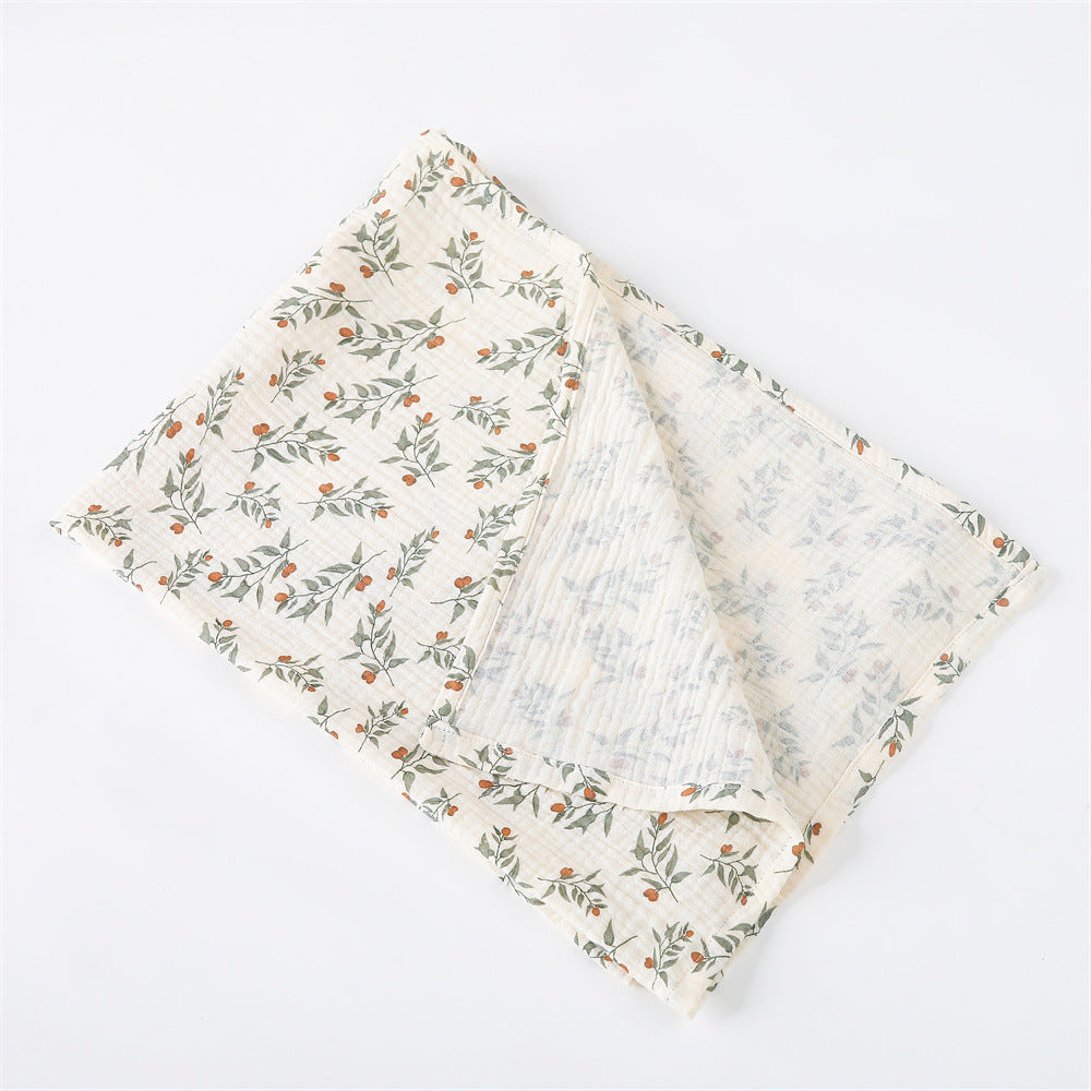 Swaddle Blanket - Cotton Floral Muslin Baby Wrap