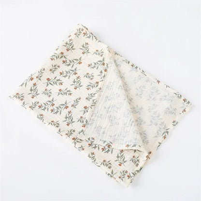 Swaddle Blanket - Cotton Floral Muslin Baby Wrap