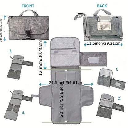 Portable Diaper Changing Pad - Waterproof Travel Mat